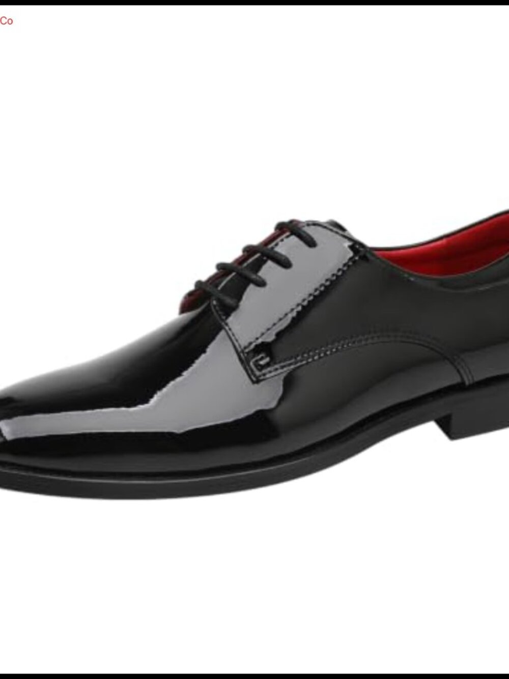 Men's Patent Leather Lace-Up Oxford Derby Dress Shoes Memory Foam Insole